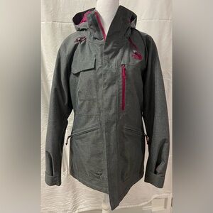 The North Face Women’s Charcoal and fuschia ski/snowboard Jacket - size medium